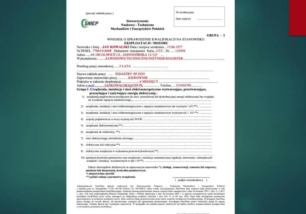 Wniosek SEP Katowice - Szybki i Sprawny Proces Składania Wniosku