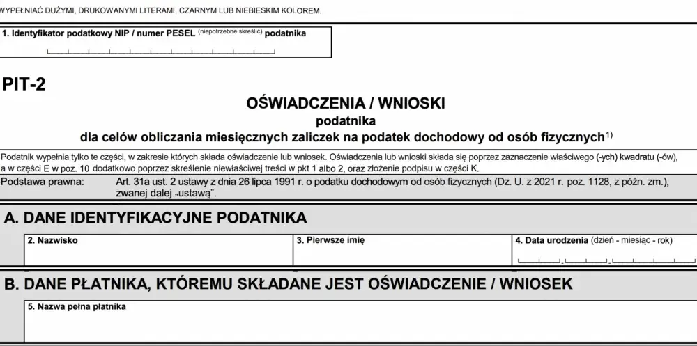 Jak wypełnić PIT-2: Oświadczenie pracownika, aby zyskać wyższe wynagrodzenie