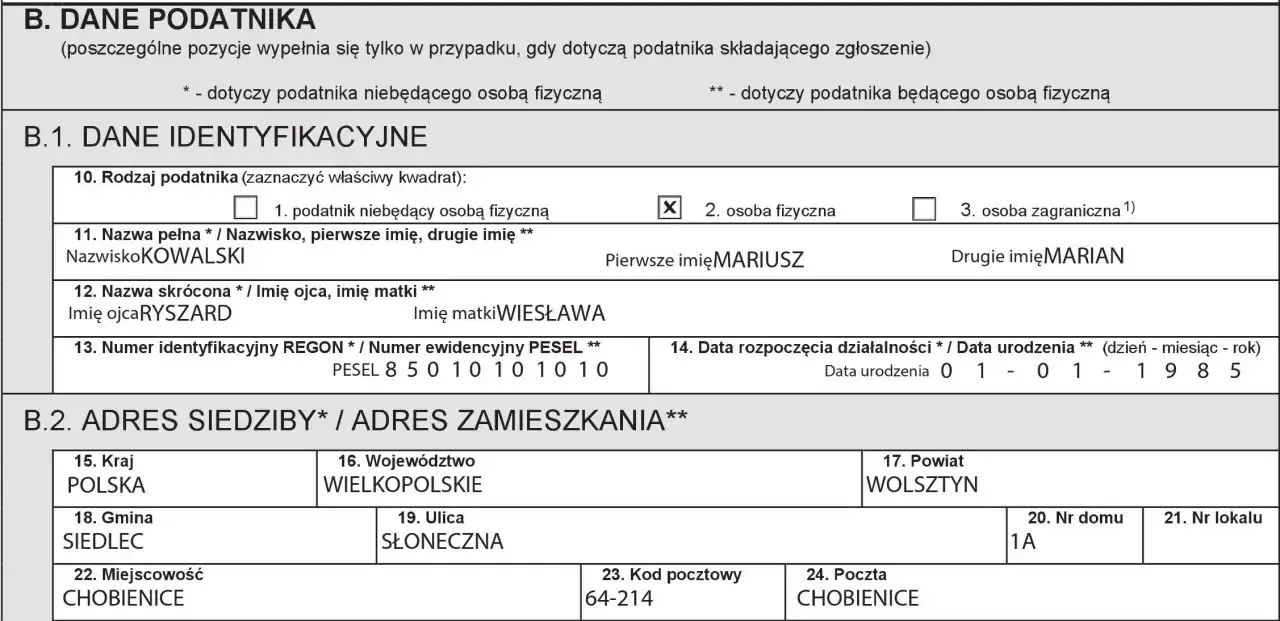 Formularz VAT-R, rejestracja VAT w Polsce, wzór wniosku