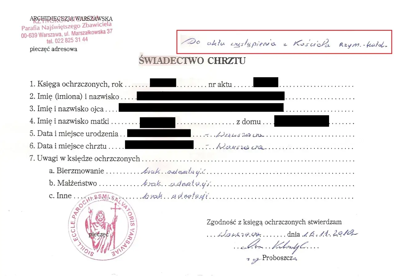 Zdjęcie Ile zapłacisz za odpis aktu chrztu? Sprawdź aktualne ceny