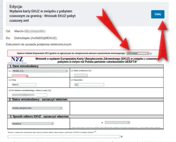 Jak wypełnić wniosek EKUZ: kompletny przykład z instrukcją krok po kroku